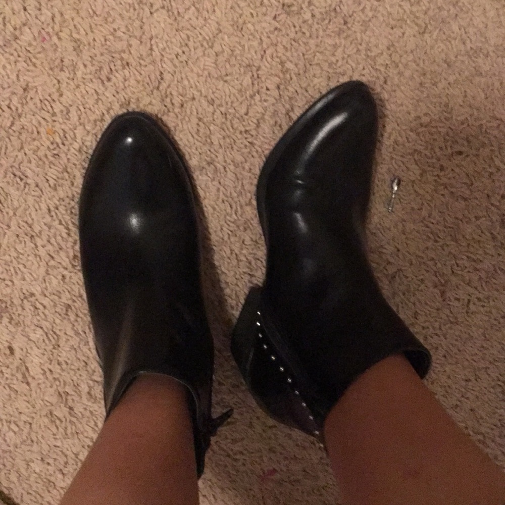 ankle booties faux leather